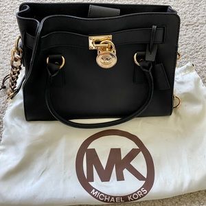 Michael Kors Hamilton Black Satchel